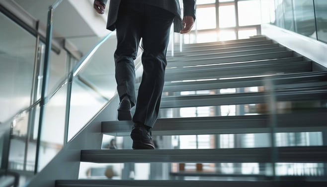 walking down office staircase-1