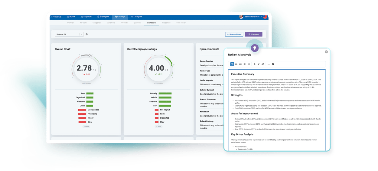 macorva cx analytics insights overview